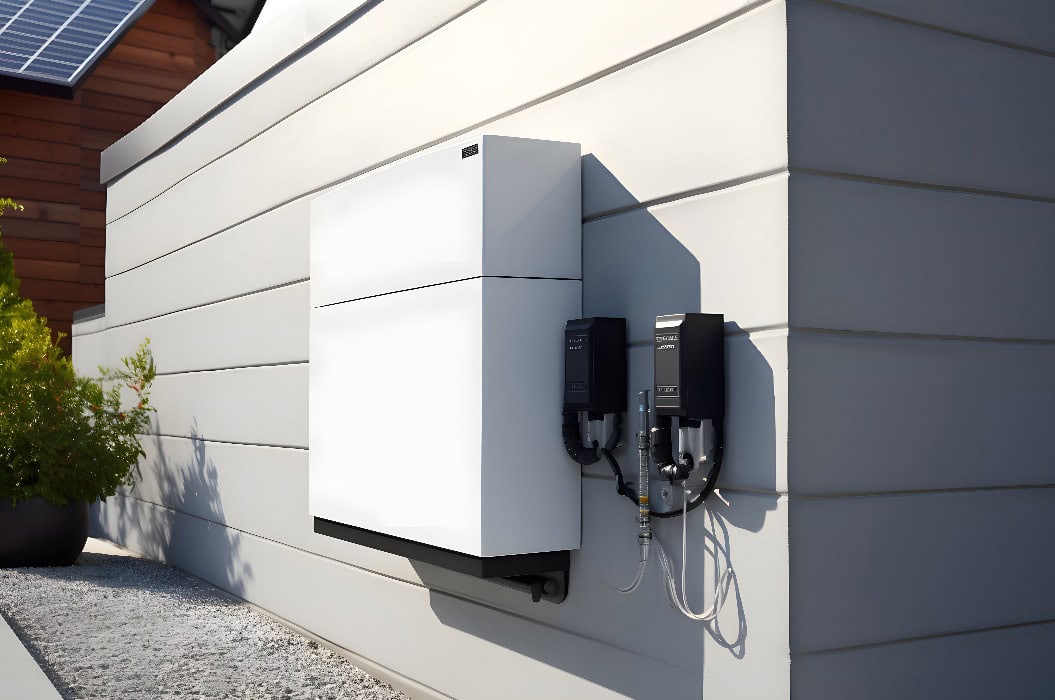 Alternatives elektrisches Energiespeichersystem für die heimische Garagenwand